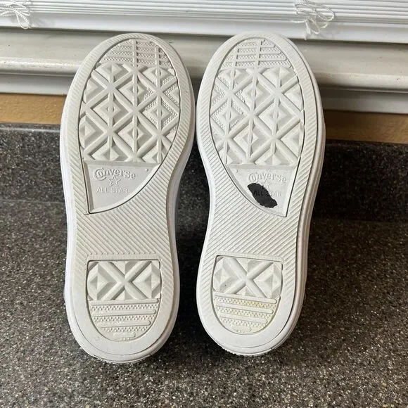 Converse All Star Hi Top Women 6.5 Gray Canvas Sneaker Lace Up Platform Junior 6 - Picture 10 of 11
